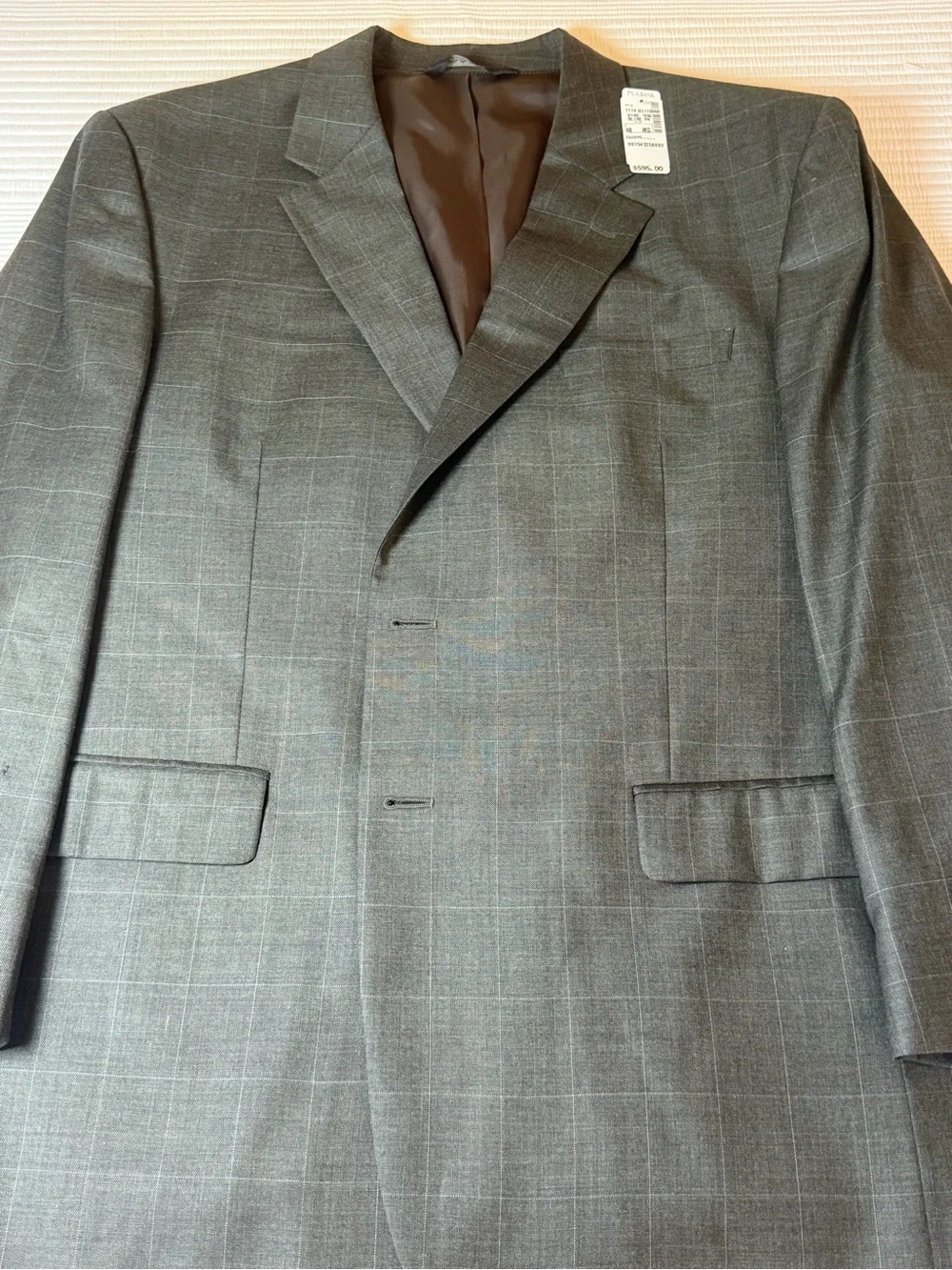 JOSA BANK Grey WindowPane NWT suit